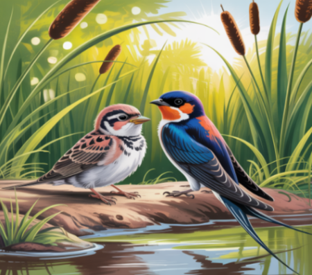 Урок 16. Лястовица и врабче, българска народна приказка